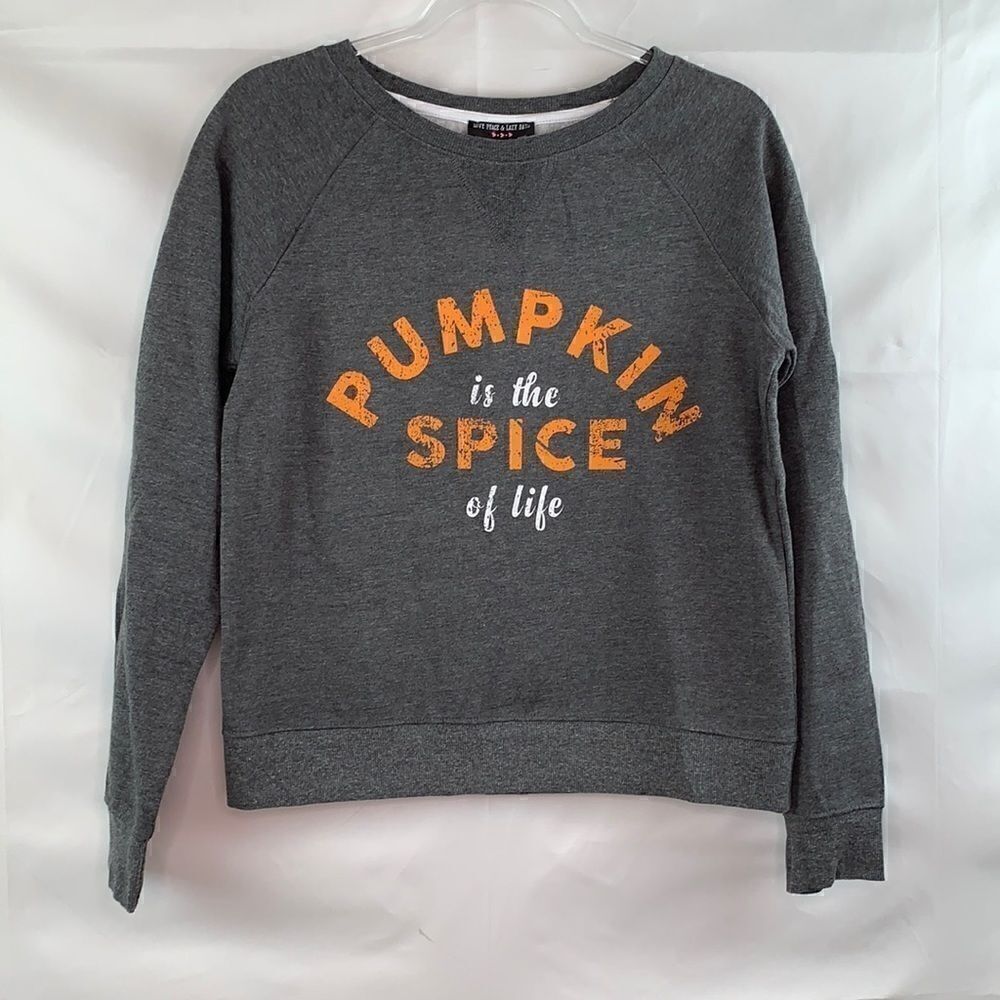 Love, Peace, & Lazy Days Gray fall sweatshirt NWT